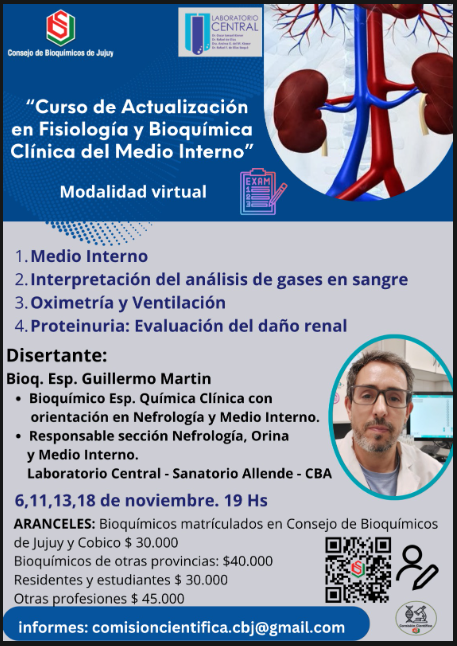 Fisiología y Bioquímica Clínica del Medio Interno.