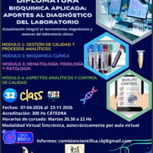 Diplomatura: BIOQUÍMICA APLICADA: APORTES AL DIAGNÓSTICO DEL LABORATORIO